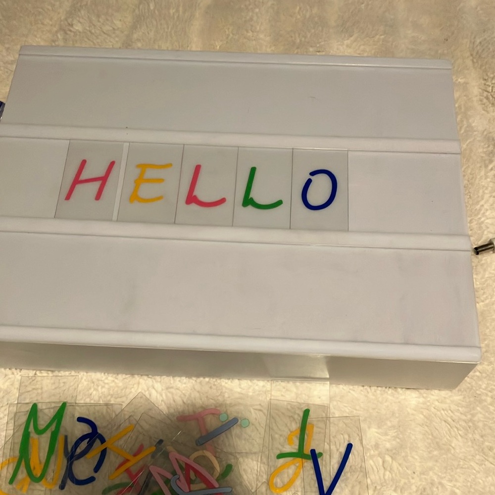 Light board with letters/numbers